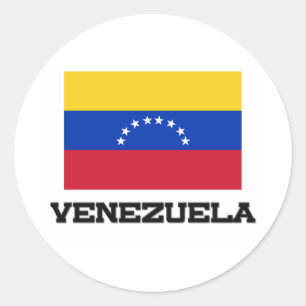 Venezuela-Flagge Runder Aufkleber