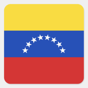 Venezuela-Flaggen-Aufkleber Quadratischer Aufkleber