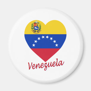 Venezuela-Flaggen-Herz Magnet
