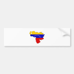 Venezuela-Flaggen-Karte Größengleich Autoaufkleber