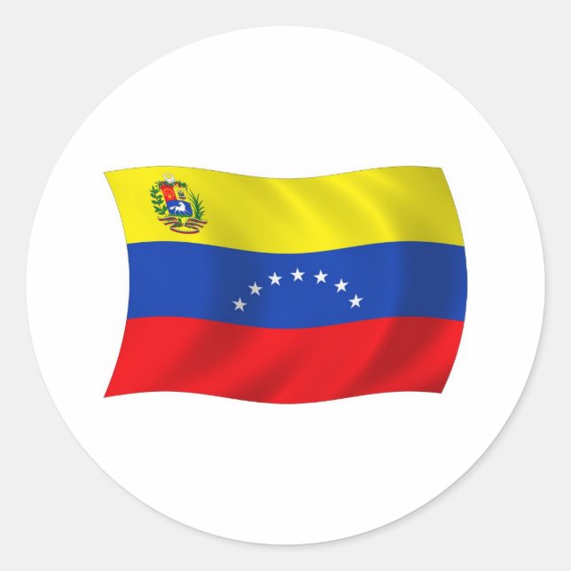 Venezuela Flaggenaufkleber Runder Aufkleber (Vorderseite)