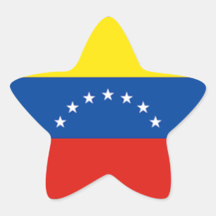 Venezuela-Flaggensternaufkleber Stern-Aufkleber