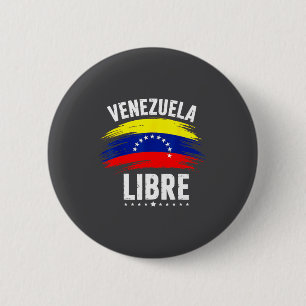 Venezuela Frei 2026 Venezuela Herz Flagge  Button