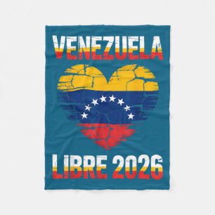 Venezuela Frei 2026 Venezuela Herz Flagge Fleecedecke