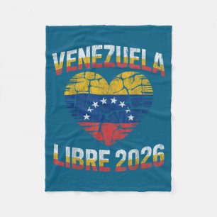 Venezuela Frei 2026 Venezuela Herz Flagge Fleecedecke