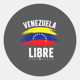 Venezuela Frei 2026 Venezuela Herz Flagge Runder Aufkleber
