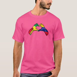 Venezuela Guyana Flag Venezuelan Guyana Herz T-Shirt