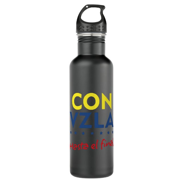 Venezuela Hasta el final Shirt Edelstahlflasche (Vorderseite)