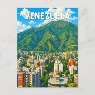 Venezuela Illustration Reise Kunst Vintage Postkarte