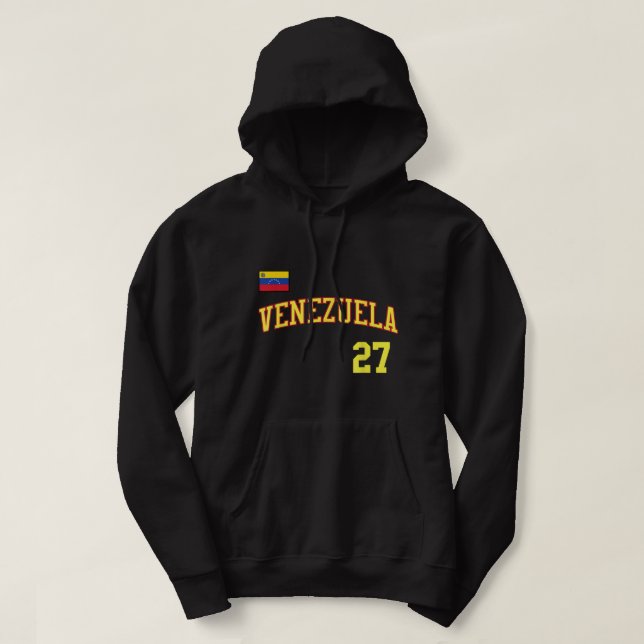 Venezuela im Baseball- oder Beisbol-Stil für Venez Hoodie (Design vorne)