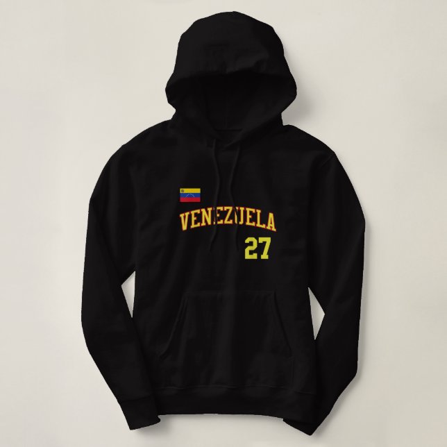 Venezuela im Baseball- oder Beisbol-Stil für Venez Hoodie (Design vorne)