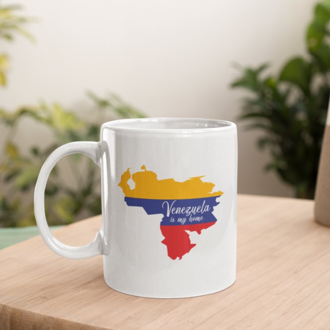 Venezuela ist meine Zuhause Flag Karte Kaffeetasse (Venezuela is my home Flag Map Coffee Mug)