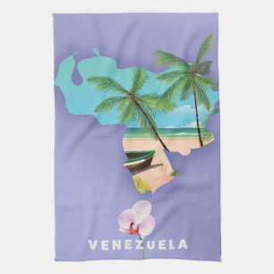 Venezuela-Karte Geschirrtuch