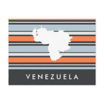 Venezuela Karte: Moderne Streifen