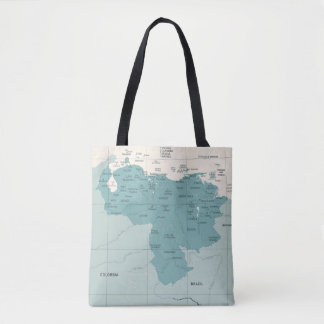 Venezuela Karte - Vintage, detaillierte Vintage Il Tasche