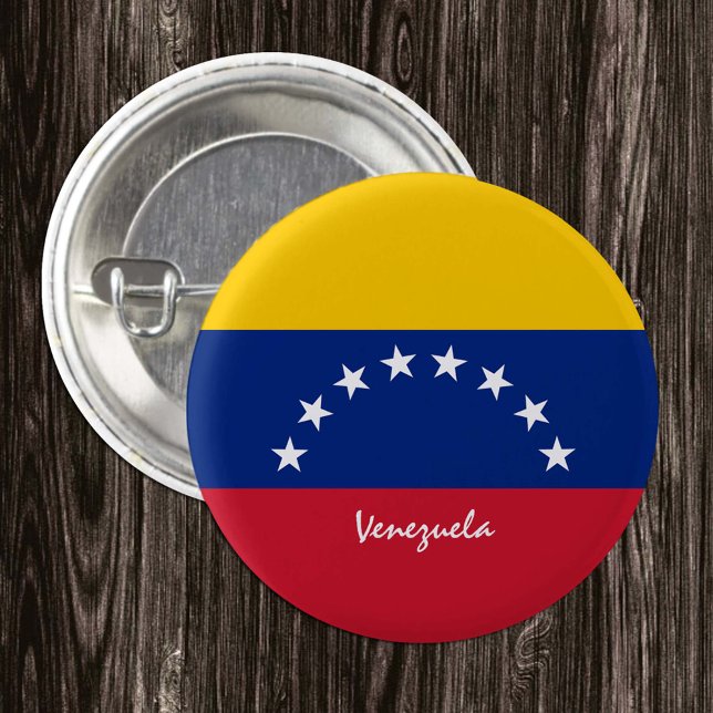 Venezuela-Knopf, patriotische venezolanische Flagg Button (Von Creator hochgeladen)