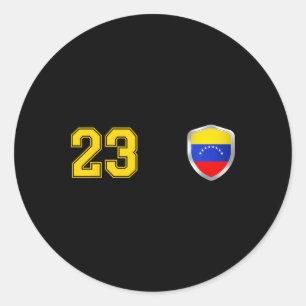 Venezuela - La Vinotinto Team Fußballdesign für Ve Runder Aufkleber