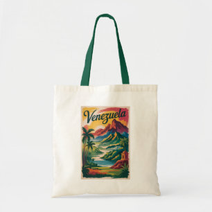 Venezuela Landschaft Illustration Reise Kunst Retr Tragetasche
