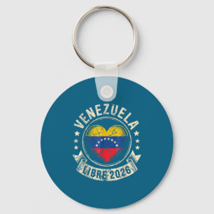 Venezuela Libre 2026 Venezuela Herz Flagge  Schlüsselanhänger