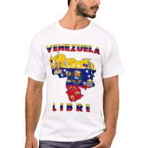 Venezuela Libre - T-shirt de la carte du Venezuela