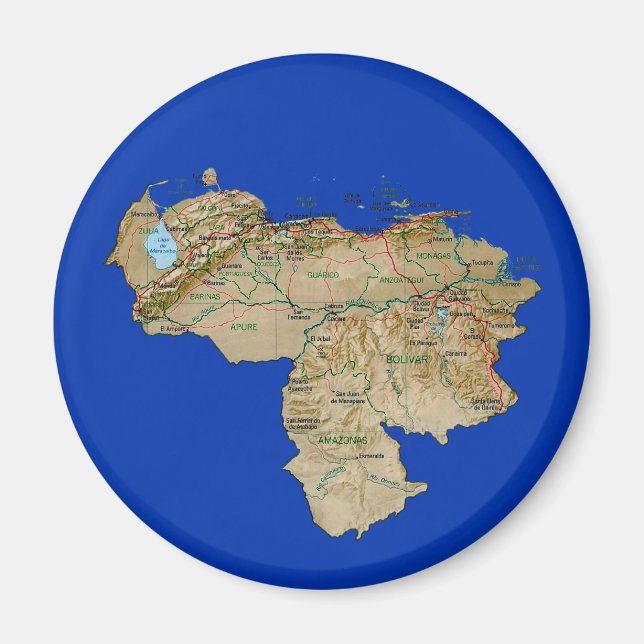 Venezuela Map Magnet (Vorne)