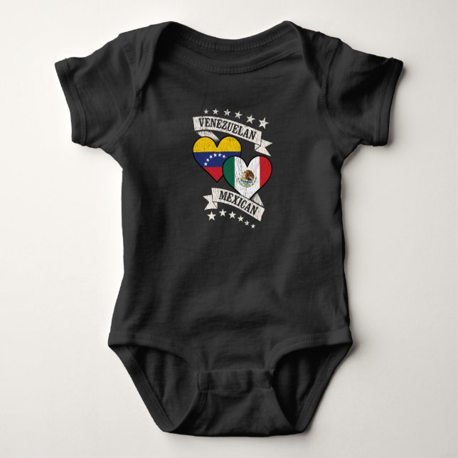 Venezuela Mexikanisches Herzblatt Venezuela Mexiko Baby Strampler (Vorderseite)