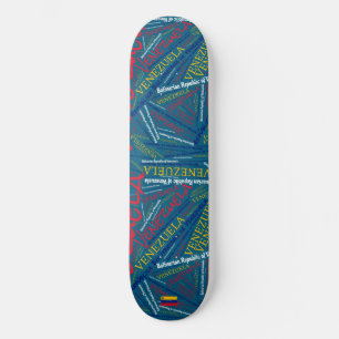 Venezuela Nationaler Stolz Wortwolke Skateboard