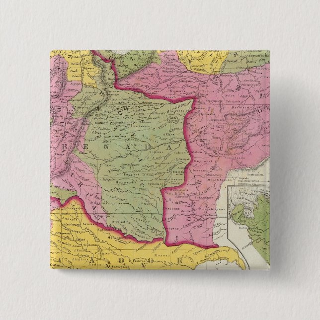 Venezuela, New Grenada und Equador Button (Vorderseite)