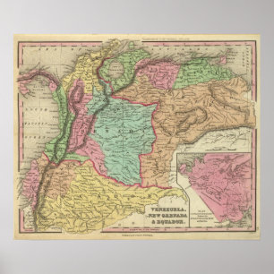 Venezuela, New Grenada und Equador Poster