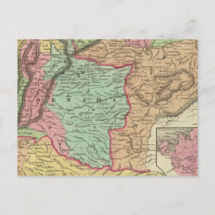 Venezuela, New Grenada und Equador Postkarte