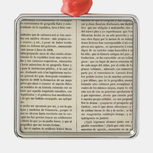 Venezuela Ornament Aus Metall (Vorne)