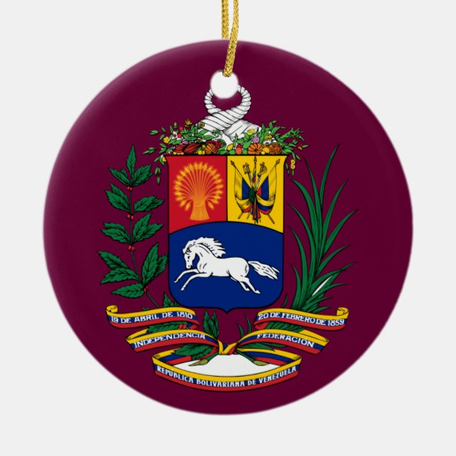 VENEZUELA* Ornement de Noël personnalisé (Devant)