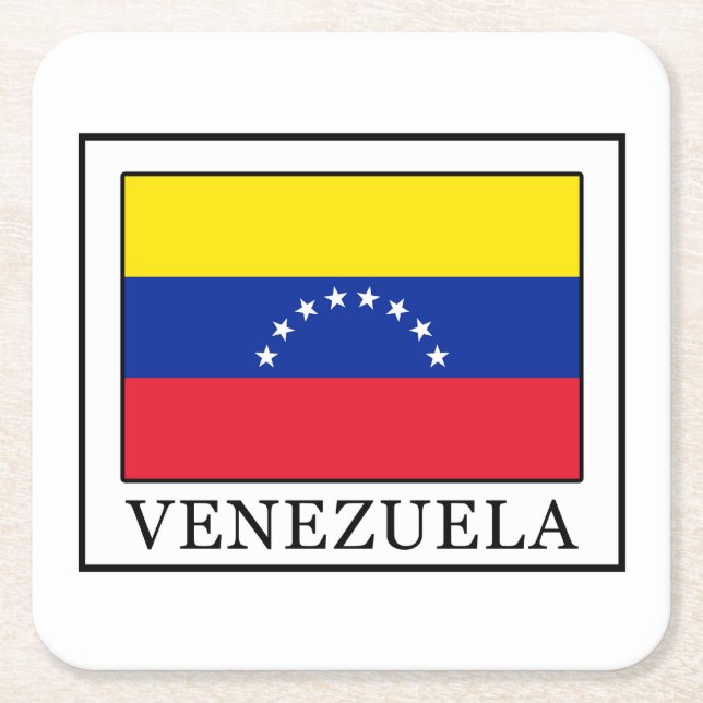 Venezuela Rechteckiger Pappuntersetzer (Vorderseite)