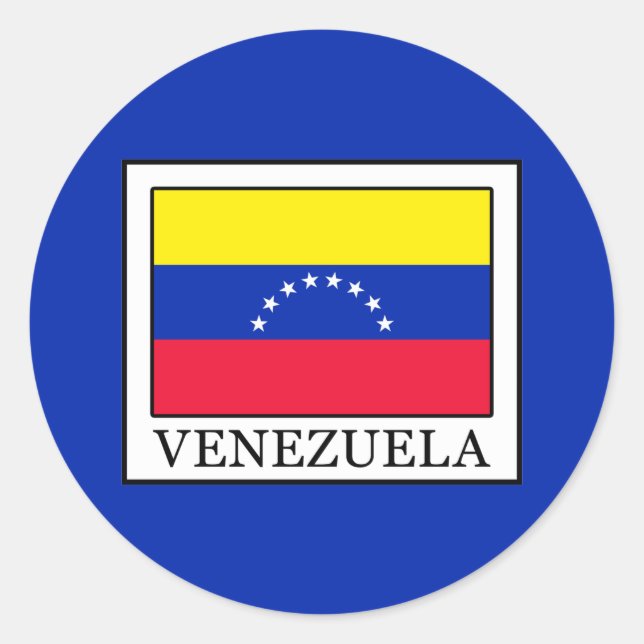 Venezuela Runder Aufkleber (Vorderseite)