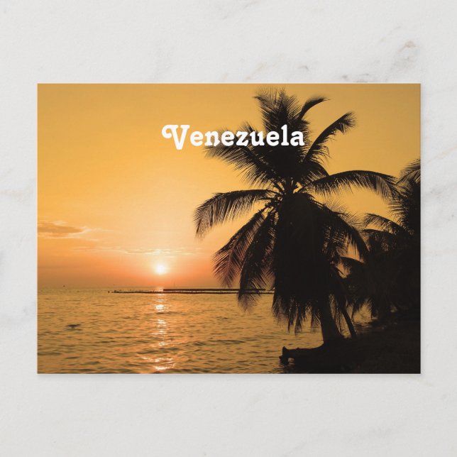 Venezuela Sunset Postkarte (Vorderseite)
