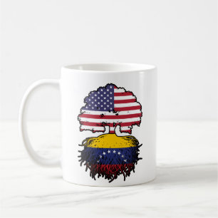 Venezuela Venezuelan American USA Tree Roots Flag Kaffeetasse