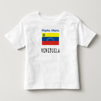 Venezuela Venezuelan Flag Blue Personalized Name Kleinkind T-shirt