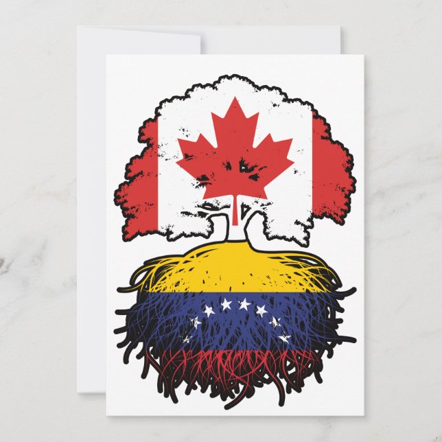 Venezuela Venezuelan kanadische Treppenroots Einladung (Vorderseite)