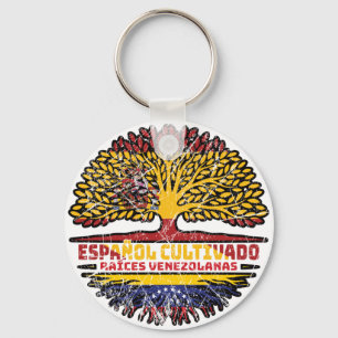 Venezuela Venezuelan Spanien Fahne für Baumhirten Schlüsselanhänger