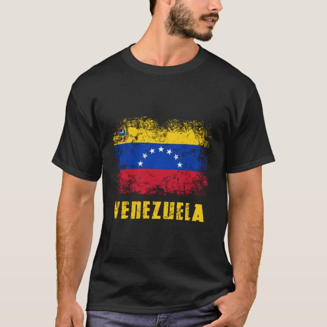 Venezuela Venezuelas 7 Sterne Flagge T-Shirt (Vorderseite)
