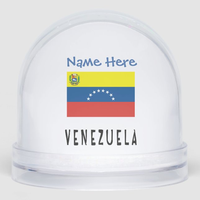 Venezuela Venezuelas Flaggenblau Personalisiert Schneekugeln (Vorderseite)