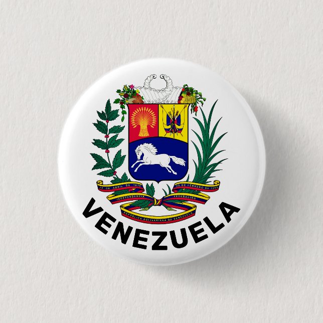 Venezuela-Wappen Button (Vorderseite)
