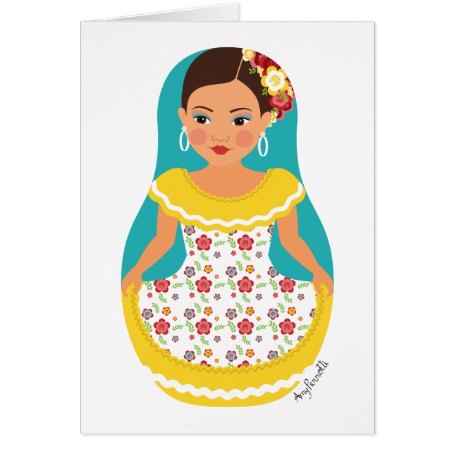 Venezuelan Dancer Matryoshka Card (Vorne)