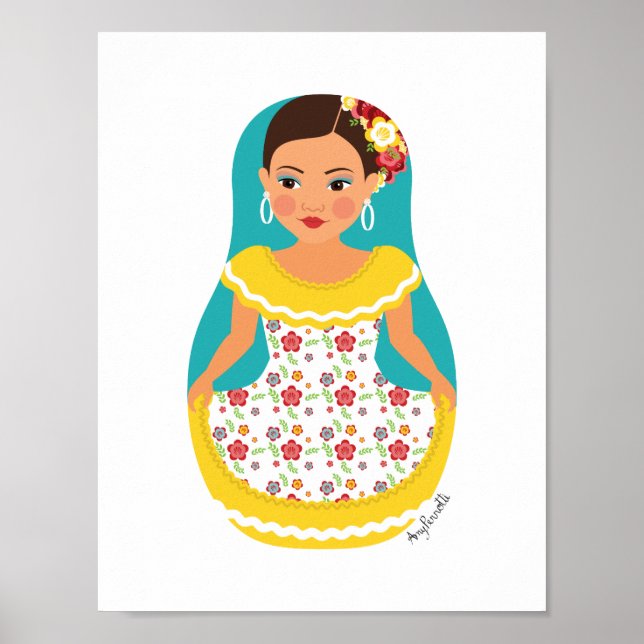 Venezuelan Dancer Matryoshka Poster (Vorne)