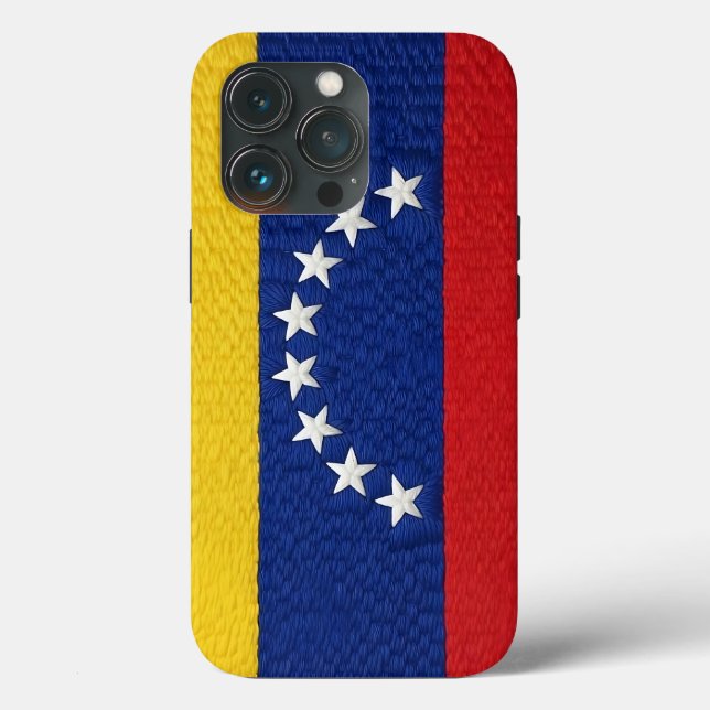Venezuelan flag embroidery style design Case-Mate iPhone hülle (Rückseite)
