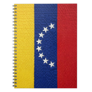 Venezuelan flag embroidery style design notizblock