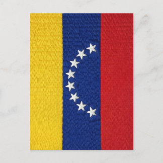 Venezuelan flag embroidery style design postkarte