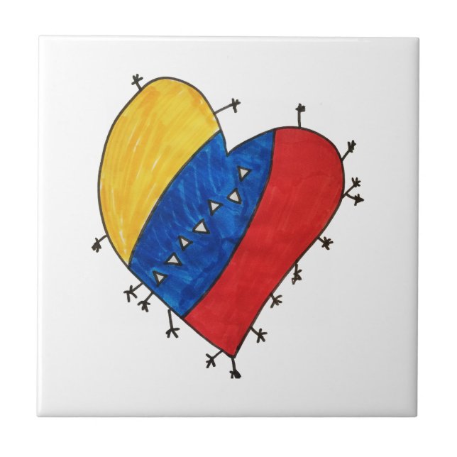 Venezuelan Nostalgie Keramik Tile Fliese (Vorderseite)