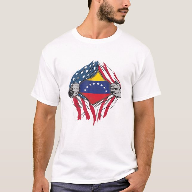 Venezuelas Blut im Innern von Me Venezuela Flaggen T-Shirt (Vorderseite)