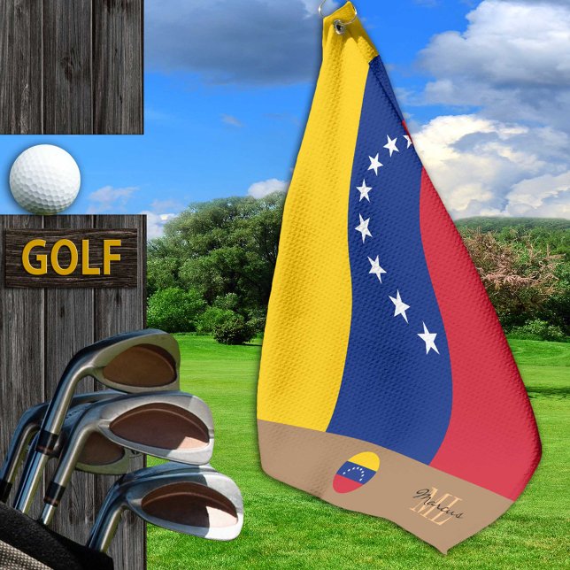 Venezuelas Flagge & Venezuela mit Monogramm /golf Golfhandtuch (Von Creator hochgeladen)